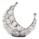 Kuu Teek&uuml;&uuml;nla Hoidja Metallist Kuukujuline K&uuml;&uuml;nlajalg Laua Kaunistus Pulmapidu Kodu Kaunistus kuldne