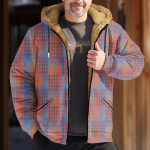 Meeste ruuduline prindiga jakk Meeste kevad- ja s&uuml;gise vabaaja trendi lukuga kapuutsiga jope XXXXXXL