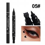 Dragon Ranee Double head Star Seal Eyeliner waterproof non-smudging novice heart plum embellished eye tail eyeliner 01#