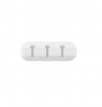 Kaablihoidja klambrid Kaablihoidja silikoonist USB-kaabli kerija haldusklambrid, isekleepuvad hiire klaviatuuri peakomplekti jaoks 3 holes valge