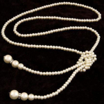 Faux Pearl kaelakee valge v&auml;rv s&otilde;lmitud helmestega pika tutiga kaelakett elegantne kleit sulamist Single layer valge