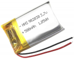 Laetav LiPo aku 902030 3,7V 500mAh | &Uuml;hildub telefonide, GPS-seadmete, MP3-, MP4-pleierite, LED-valgustitega | Sisseehitatud PCM-kaitse hall