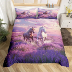 Galopeeriva hobuse voodipesukomplekt Hobuse tekikate &Uuml;heinimese T&auml;is Suur Kuningas Talumaja Loomad Tekikate Lastele T&uuml;drukutele Teismeliste Toa jaoks 140x200cm 3pcs