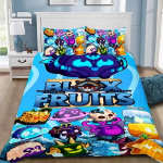 3D m&auml;nguvoodipesu komplekt B-Blox F-Puuviljad Multikas Tekikoti komplekt Pehme nahas&otilde;bralik &Uuml;he-/kahekohaline/King-suurus Lastele Kodutekstiilid 2pcsAuSingle140x210