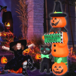 Halloween Inflatable Pumpkin Decor Blow up for Porch Holiday Outside