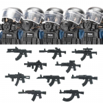 Linnapolitsei Hiina Eri&uuml;ksused Ehitusklotsid R&uuml;nnakus&otilde;dur SWAT Figuurid Gaasikaitsemask S&otilde;jalised Relvad Klotsid M&auml;nguasjad Lapsed