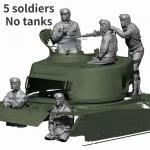 1/16 M&otilde;&otilde;tkavas Vaikne Kere Kokkupandud Mudelikomplekt S&otilde;jaline Hobi Miniatuurne WW2 USA Tankimeeskonna komplekt (5 viigimarja) Lahti v&otilde;tmata ja v&auml;rvimata