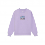 Li Ning Spordielustiili Seeria Logoprindiga Vaba L&otilde;ikega &Uuml;mara Kaelusega Pullover Naiste dressipluus Lilla AWDS042-6 XL