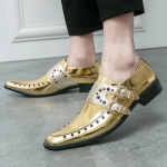 Moodne Luksuslik Trend Disainer Uued Meeste Terava Otsaga Kuldsete Neetidega Chelsea Monk Rihmaga Kingad Vabaaja Mokassiinid Ametlikud Kleitjalatsid Zapatos Hombre 44 white