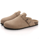 Moodsad Crestar Mules Korgist Klounid Sandaalid Naistele Moodsad K&otilde;rge Kvaliteediga Muller Kingad Toetusega Kaarele Pehme Tald Suede Rannasussid 38 gray