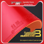 Double Happiness Hurricane 3 Pro lauatennise reket Inverteritud kleepuva kummiga komplekt Black 40&deg; 2.2