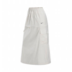 Nike Sportswear Essential Eemaldatav Kahepoolne Cargo Kootud L&otilde;tv Spordiklassika Pikk Seelik Naiste Seelikud Valge FV7504104