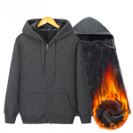 Meeste Suured Meeste &Uuml;hev&auml;rvilised kapuutsid Kapuutsiga mantel Paks/&otilde;huke puuvillane kampsun Spordir&otilde;ivad Naistele Puuvill Pluss Velvet T&otilde;mblukuga Treenimiskardigan 5XL