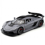 1/22 metallist survevalu Koenigsegg JESKO superauto mudel v&otilde;idus&otilde;idu kingitus poiss simulatsioonheli ja valgusega tagasit&otilde;mbumine kollektsiooni kaunistused hall