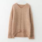 Sinofer Women's V-Neck Solid Knit Sweater S