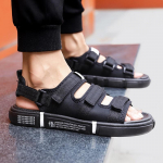 Meeste sandaalid Suvised rannasandaalid Uued gladiaator meeste sandaalid Moekad meeste pl&auml;tud Meeste vabaajajalatsid sandalias Suur suurus 36-46 11 must