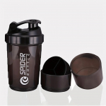 3 kihiline shaker valgupudel pulbri kokteilitass veepudel Plastikust segamistass kehaehituse treeningpudel must