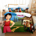 3D-prinditud anime Heidi, Alpi t&uuml;druk Voodipesukomplekt &Uuml;heinimese, Twin, T&auml;is-, Queen-, King-suuruses Voodikomplekt T&auml;iskasvanu Laste Magamistuba Tekikoti Komplektid EU single(135x200cm)