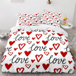 Armastus S&uuml;dame Tekikott Romantiline Teema Voodipesukomplekt Mikrokiust Joonisfilm Tekikate T&auml;issuuruses Kuningas Kuninganna T&uuml;drukutele Teismelistele T&auml;iskasvanutele Kingitused EU single(135x200cm)