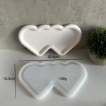 Isetehtud Kahekordse Armastuse Aluse Silikoonvorm Ebakorrap&auml;rane Alustass Suur Alus Kips Vaiku Valamise Vorm