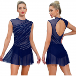 Naiste V&otilde;imlemine Kunstiline Iluuisutamine Ballett L&uuml;riline Tants Leotards Kleit Rhinestones Sisse&otilde;mmeldud Jalgevahe N&ouml;&ouml;bid P&uuml;ksikud Kleit S must