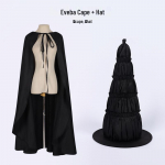 2025 Maagiline N&otilde;id Evie Cosplay Kost&uuml;&uuml;m - Naiste Must Pikkade Varrukatega Kleit XL