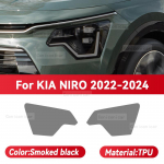 KIA NIRO 2022 2023 2024 Autole Esitulede Must TPU Kaitsekate Kile Esitulede V&auml;rvimuutja Kleebis Tarvikud Smoked black