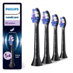 T&ecirc;tes de brosse de rechange - Philips - S2 Sensitive - Lot de 4 - Noir - Poils ultra-souples