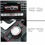 ABS Car Interior Multimedia Volume Buttons Cover Stickers Trim For Mercedes Benz C class W204 GLK X204 E class W212 E W212 2009-2013