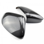 for Volkswagen Golf MK8 VIII 8 Side Mirror Covers Caps (Carbon Look)  2022 for VW Glossy black wing rearview With Side Assist-2