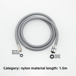 50cm/60cm/85cm F1/2 M15*1 Nailonpunutisega painduv veevoolik k&ouml;&ouml;gi v&auml;ljat&otilde;mmatava segisti vooliku p&ouml;&ouml;rleva toru jaoks Must Hall Torustik