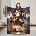 Supernatural TV Superpehme Tekk Telkimiseks Pl&uuml;&uuml;sist Visketekk Esteetiline Diivani Tooli Flanellist Voodikate Diivanvoodi Kate 30x40in