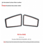 Betterhumz for BMW E90 E92 E93 Car Interior Dashboard trument Air Vent Outlet Trim Frame Stickers Made of Alcantara Accessory Carbon Leather RHD