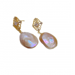 Looduslik Pariisi &scaron;ampanjapulber Mageveep&auml;rlist k&otilde;rvar&otilde;ngad Lamedad barokk-erikujulised helmed Tugeva valgusega v&auml;rvilised suured k&otilde;rvar&otilde;ngad H&otilde;bedane n&otilde;el Silver needle/zircon inlay