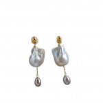 Prantsuse temperament suured v&auml;rvilised barokk ebakorrap&auml;rased kalasabap&auml;rliga k&otilde;rvar&otilde;ngad lillad p&auml;rliga k&otilde;rvar&otilde;ngad ripats naiste Silver needle