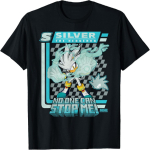 Sonic The Hedgehog Silver The Hedgehog V&otilde;idus&otilde;idu Plakati T-s&auml;rk S mitmev&auml;rviline