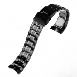 22mm roostevabast terasest rihm Casio EF-550 EDIFICE seeriale EF-550D/PB EF-523 5147 Veekindel silikoonkummist k&auml;ekella rihm K&auml;epael 22mm must