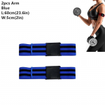 Treening BFR oklusioonipaelad Kehahooldus T&otilde;stmine K&auml;e Jala Lihaskasv Vereringe piiranguga paelad Fitness J&otilde;usaali varustus 2pcs Arm Blue