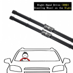 Car Front Wiper Blades For SEAT Arona KJ7 2025 Accessories 2017-2026 Durable Slient Windscreen Window Wipers Cleaning windshield RHD