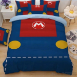 Anime Multikas Super Mario Bros Laste Voodipesu Komplekt Beebi Tekikoti Komplektid Voodipesu Twin &Uuml;ksik King Lapsed T&auml;iskasvanu Kingitus AU Single(140*210cm)3pcs