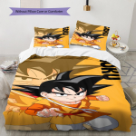 Son Goku mustriga voodipesu, Tekikomplekt Tekikate Padjap&uuml;&uuml;r Kodu S&uuml;nnip&auml;evakingitus (1 * tekikott + 2 * padjap&uuml;&uuml;ri, ilma s&uuml;damikuta) 135x200cm