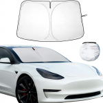 Tesla Model 3/Y Autole Tuuleklaasi P&auml;ikesekate Paksenenud Kokkupandav Esiklaasi P&auml;ikesekate P&auml;ikesekaitse Soojusisolatsioon Autop&auml;ikesekate
