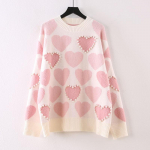 Sweet Preppy Style 2021 Sweet Preppy Style Kampsun S&uuml;gistalvereided Naiste Mood Uued Pulloverid Kootud O-kaelusega p&auml;rlitega Naiste topid lahtised One Size
