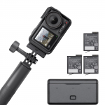 DJI Action-kaamera Osmo Action 4 Adventure Veekindel kaamera kuni tundide pikkuse akuga ja kolme funktsiooniga, ideaalne vlogginguks. Combo 4K/120fps must
