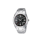 CASIO EDIFICE Kvartsliikumine Roostevabast terasest rihmaga K&auml;ekell Meeste kellad Must sihverplaat EF-125D-1AV Silver Strap