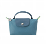Longchamp Le Pliage Green L&uuml;hikeste k&auml;epidemetega T&otilde;mblukuga Sulgemine Taaskasutatud L&otilde;uend Kotike Meigikott T&otilde;mmatav Mini Naiste kotid Paabulinnu-Sinine 34175919P89 Peacock Blue