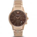 Emporio Armani Renato Suur Pruun Metall Meeste Kvarts Kronograaf AR2504 pruun