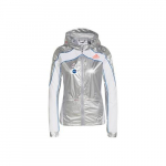 adidas Space Jkt W Jooksuspordi kapuutsiga jakk naistele, Tumeh&otilde;bedane metallik XL h&otilde;be