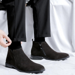 Korea stiilis meeste vabaaja chelsea saapad mustad pruunid veisenahast seemisnahast kingad cowboy pahkluusaapad kevad s&uuml;gis l&uuml;hikesed botas zapatos 240 pruun
