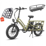 Fafrees FF20 CUV - Elektriline kaubaratas - 250 W - 48 V - 24 Ah - Maksimaalne kiirus 25 km/h - Roheline - Tagumise pakiraamiga